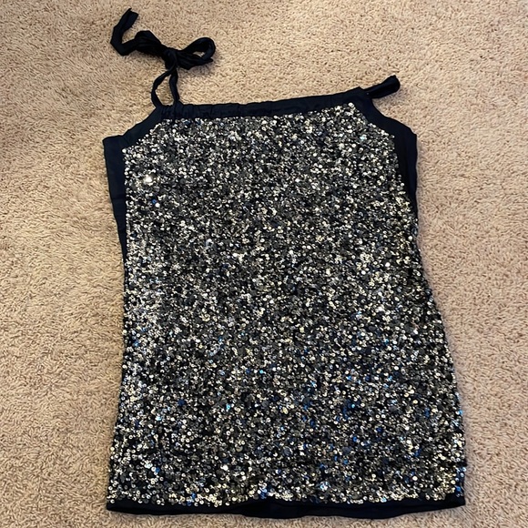 Night Birger et Mikkelsen Navy and Silver Sequin Dress - Picture 7 of 9
